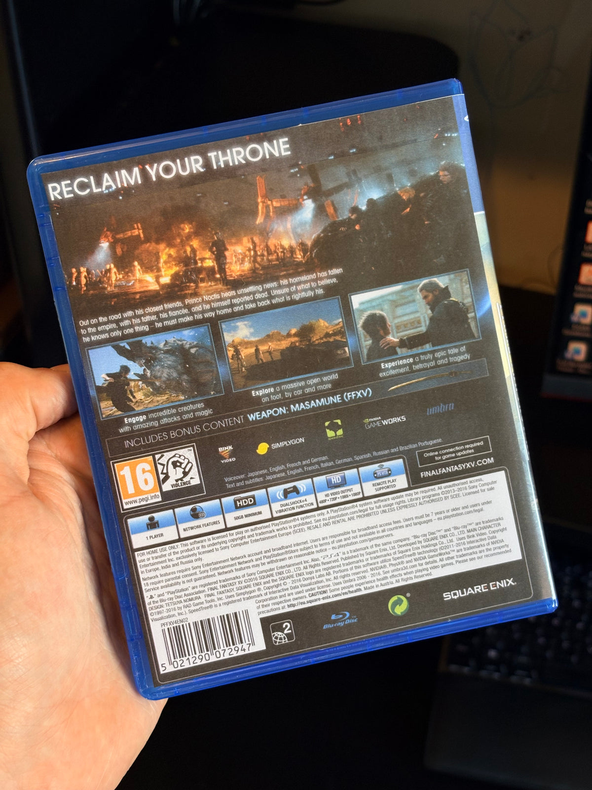 Final Fantasy XV Day One Edition Playstation 4